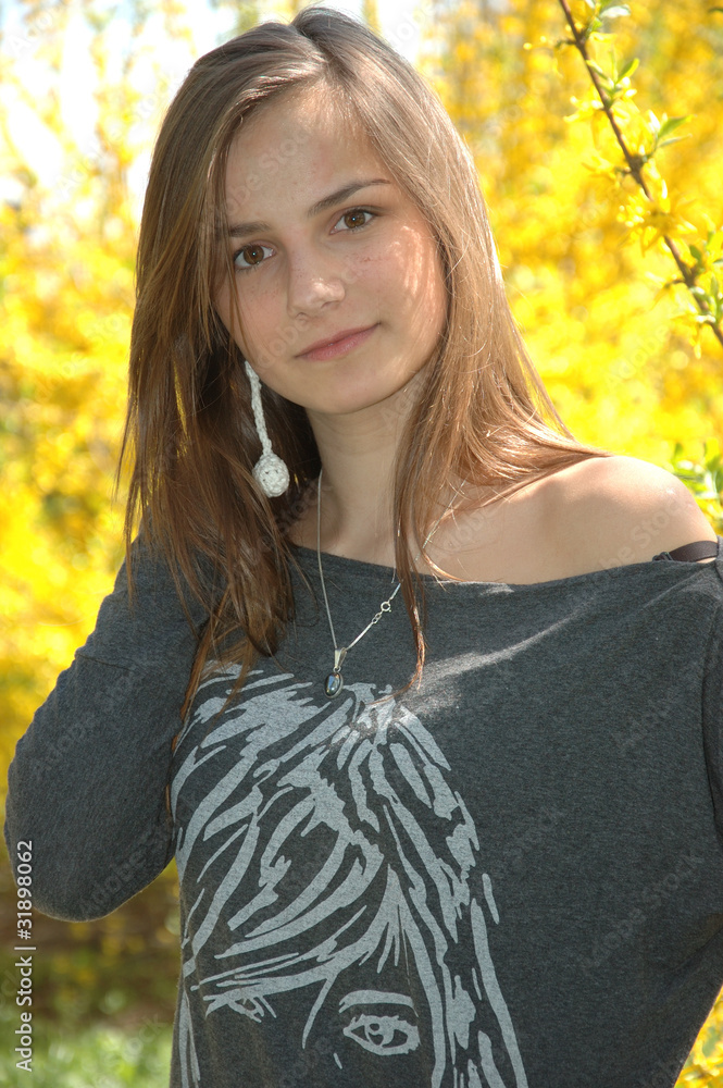 Sweet teenager in Poland Stock Foto Adobe Stock