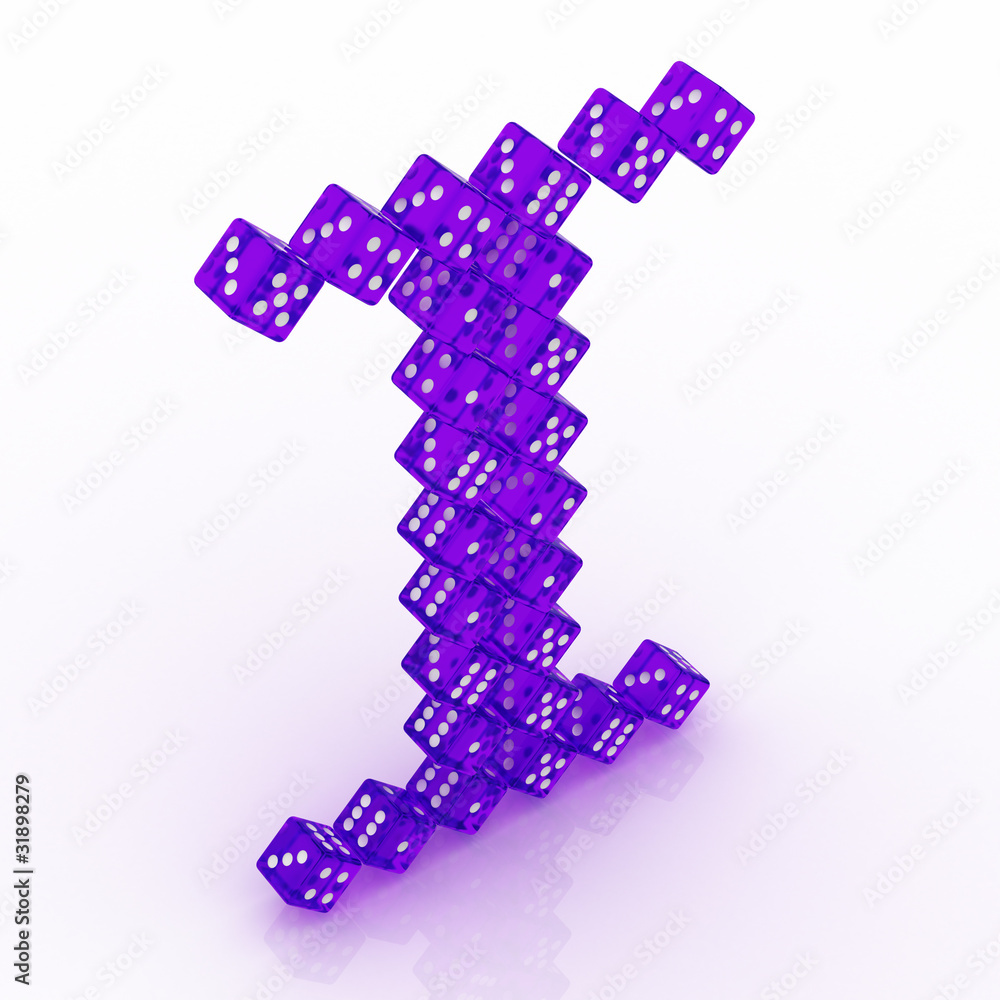 Dice Font. Letter I Dice Font. Letter I