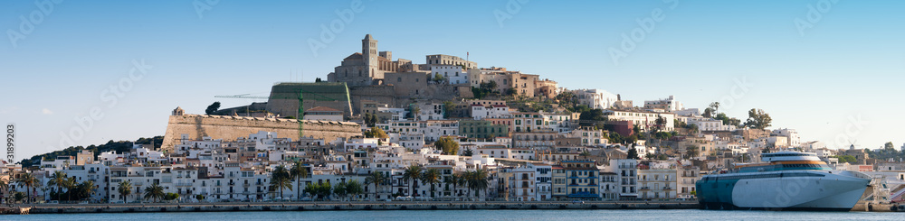 Panorama image of Ibiza town