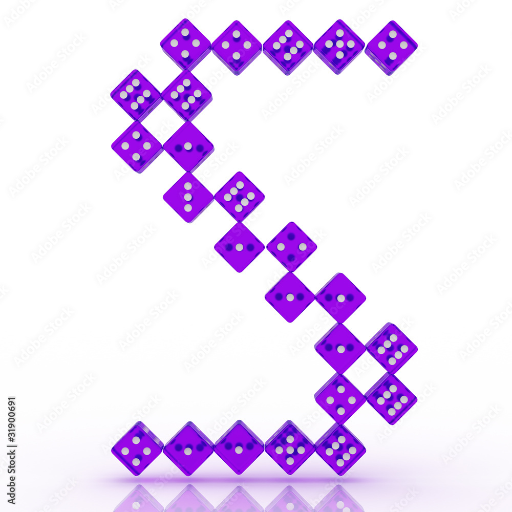Dice Font. Letter S Dice Font. Letter S
