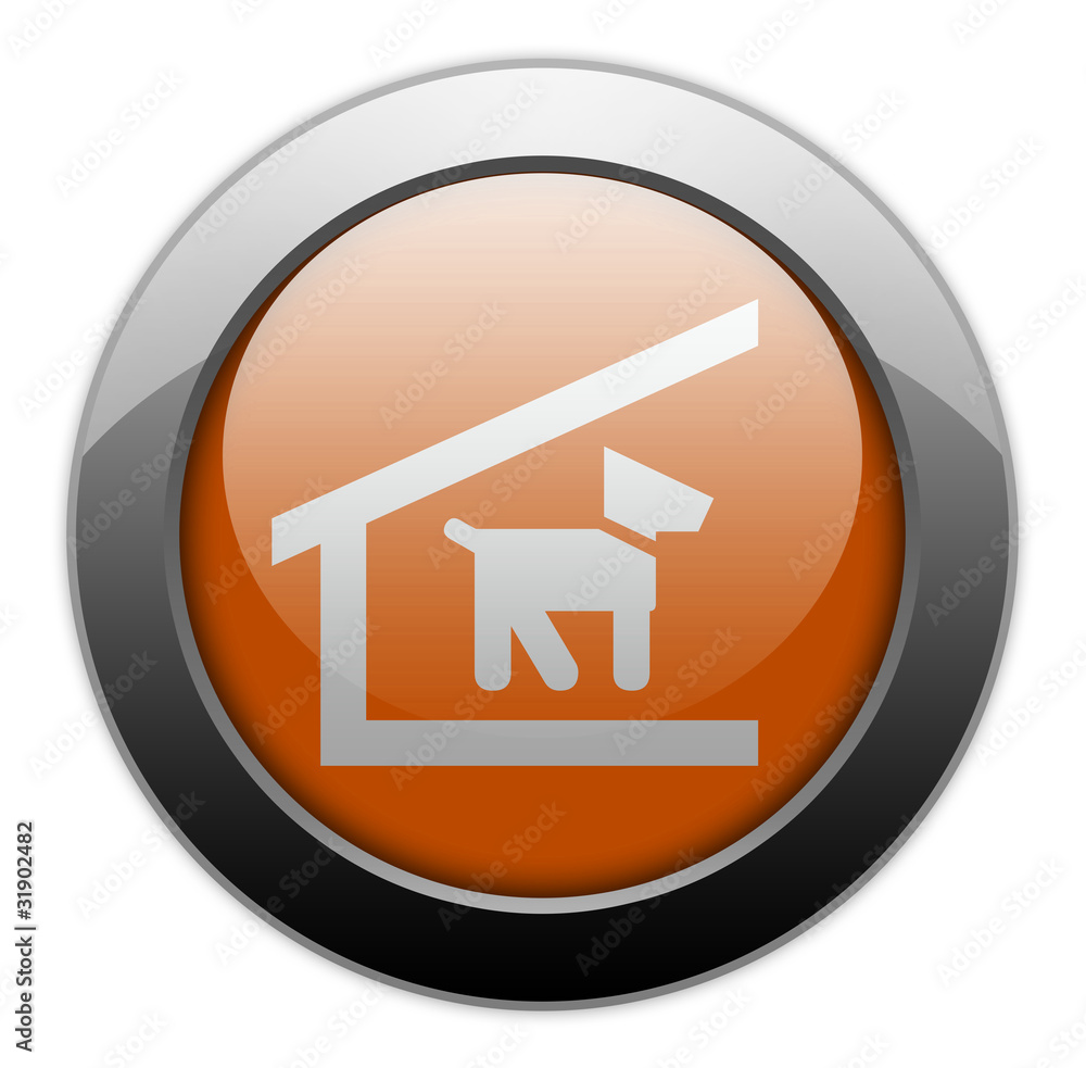 Orange Metallic Orb Button Orange Metallic Orb Button