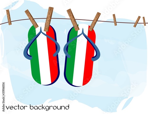 Sfondo vettoriale con calzature italiane
