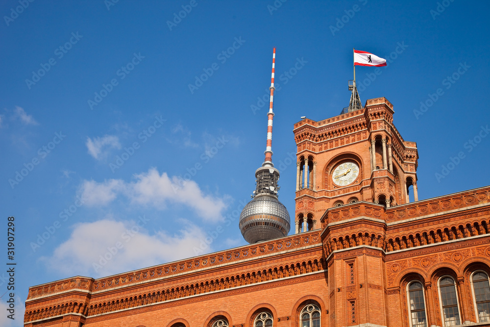 Obraz premium Rotes Rathaus - Berlin