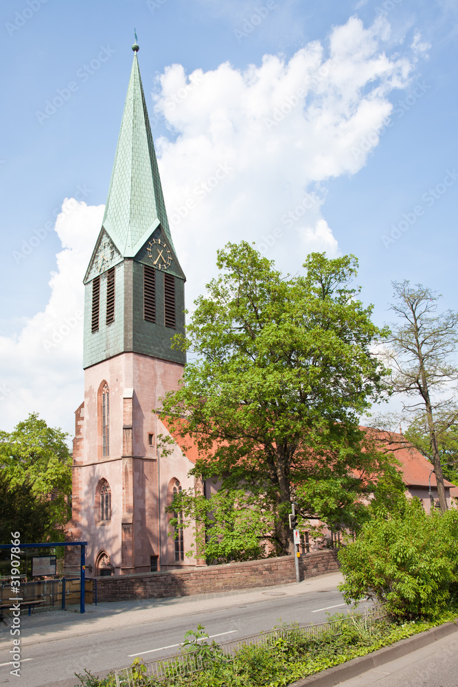 Fototapeta premium Kirchturm in Heidelberg