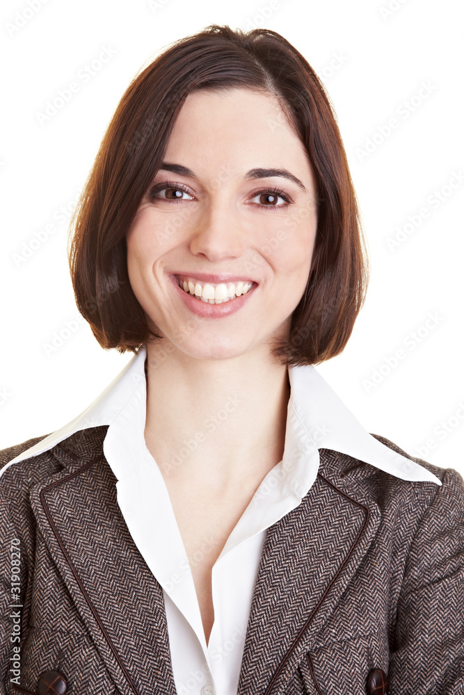 Bewerbungsfoto einer jungen Frau