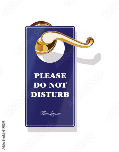 Do not disturb sign