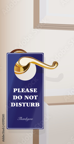 Do not disturb sign