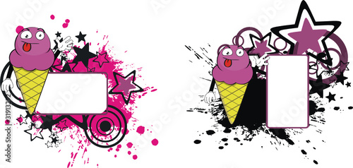 ice cream cartoon copyspace