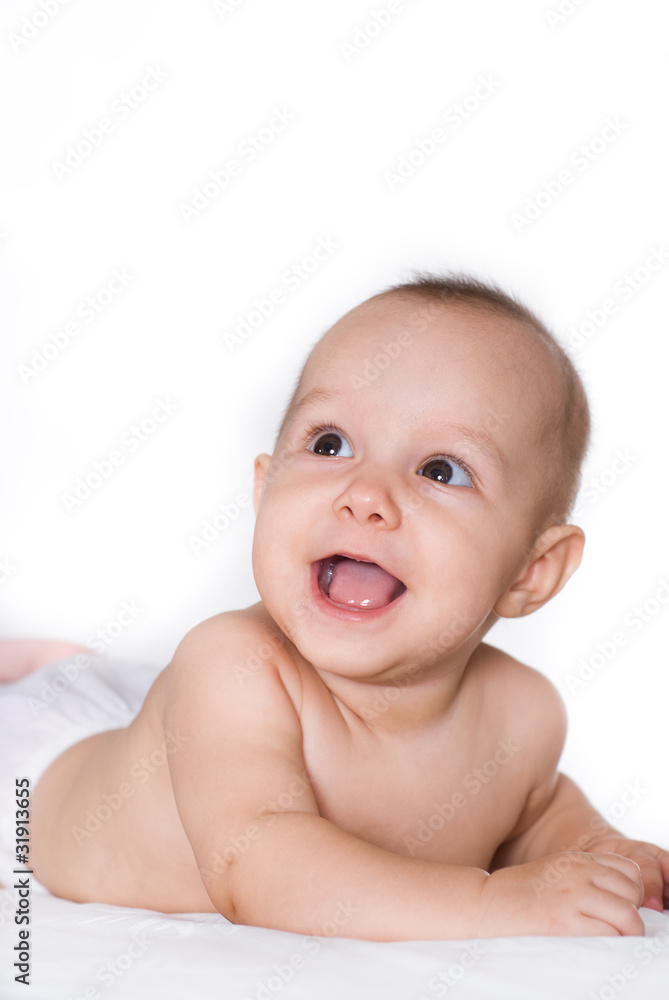 newborn on a white newborn on a white