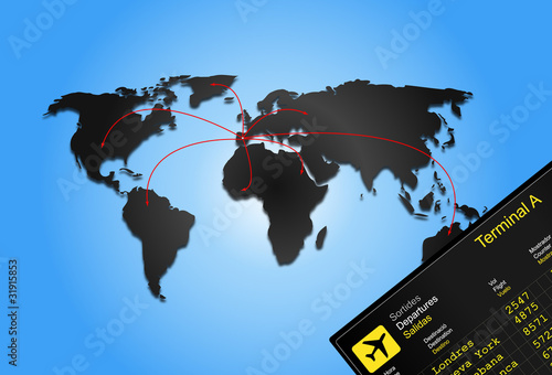 Fondo de aeropuerto y viajes