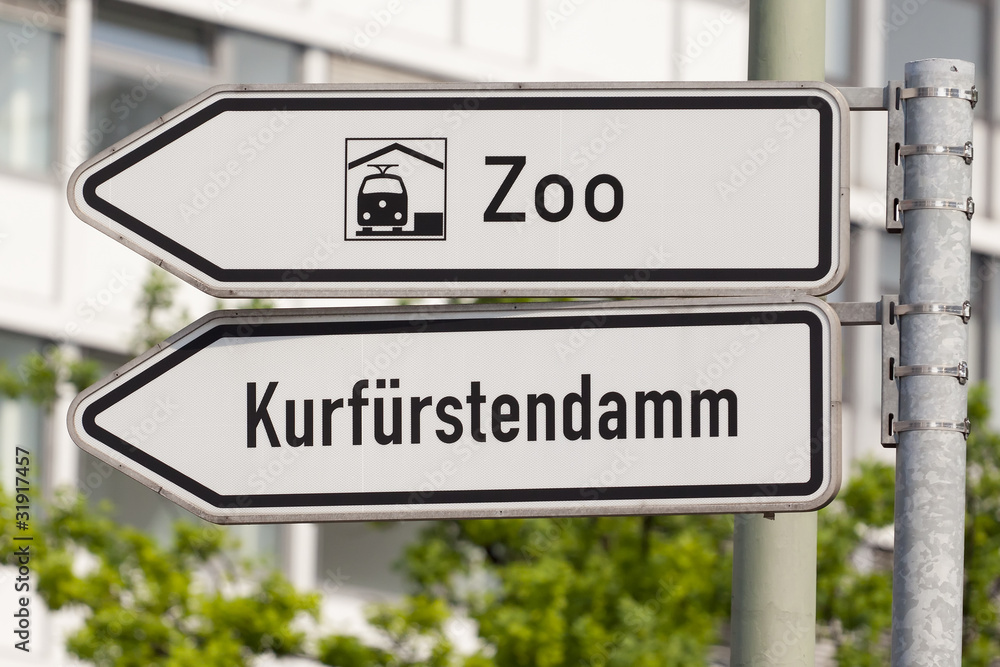 Wegweiser Zoo / Kurfürstendamm Berlin