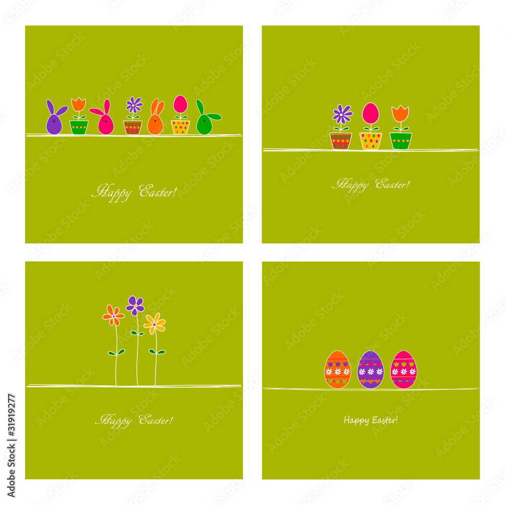 Set of greeting cards