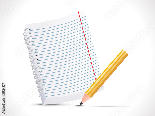abstract notepad with pencil icon