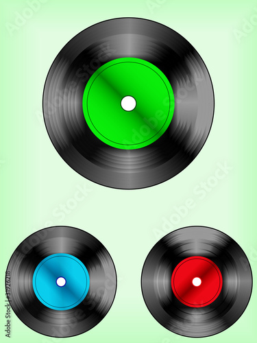Retro vinyl discs