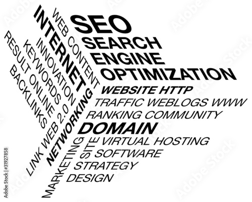 Abstract Cube Words SEO