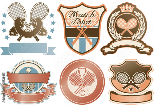 tennis vector badges