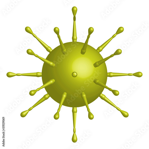 Yellow Virus Shape
