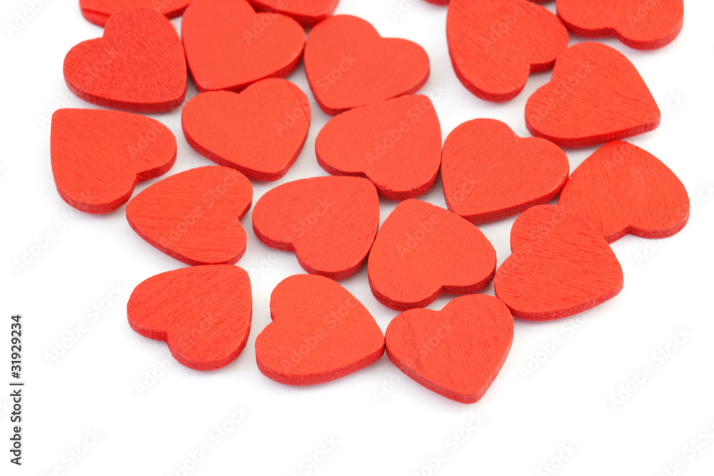 small hearts on white background small hearts on white background