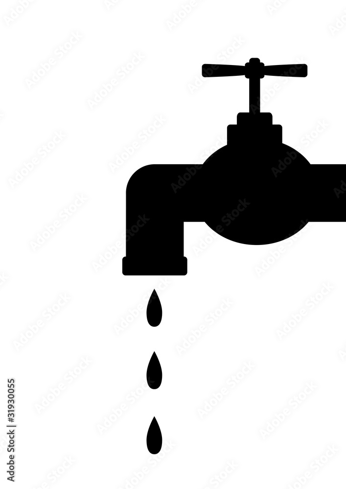 Black silhouette of tap Black silhouette of tap
