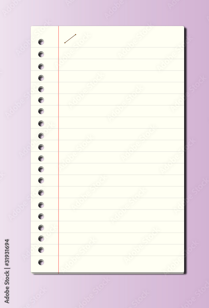 Hojas de cuaderno grapadas Hojas de cuaderno grapadas