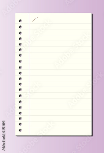 Hojas de cuaderno grapadas