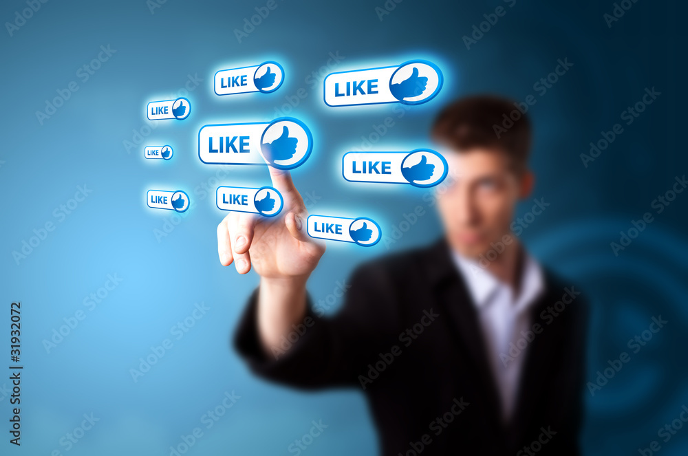 A businessman working on modern technology A businessman working on modern technology