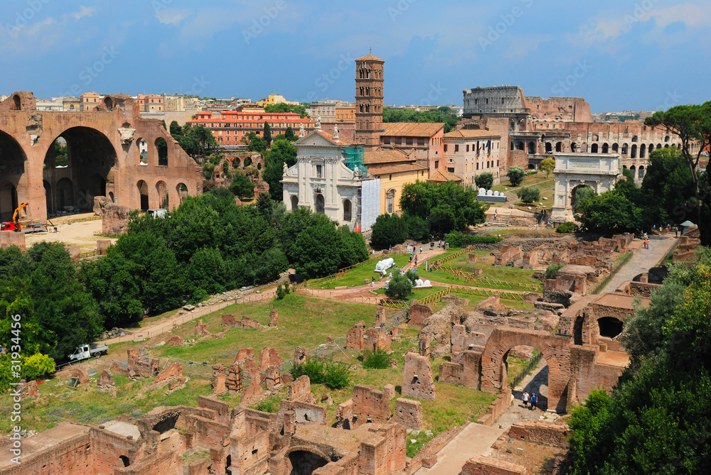 Roman ruins in Italy