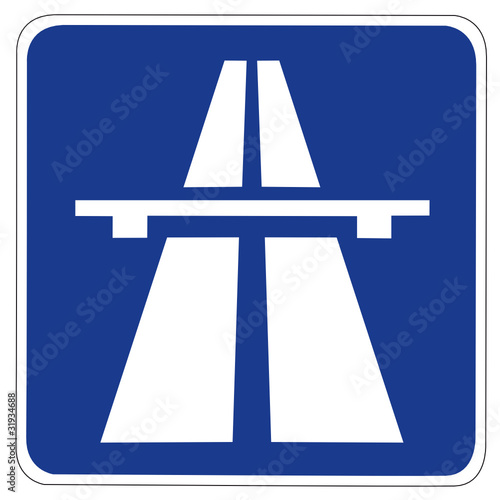 Autobahn Verkehrsschild