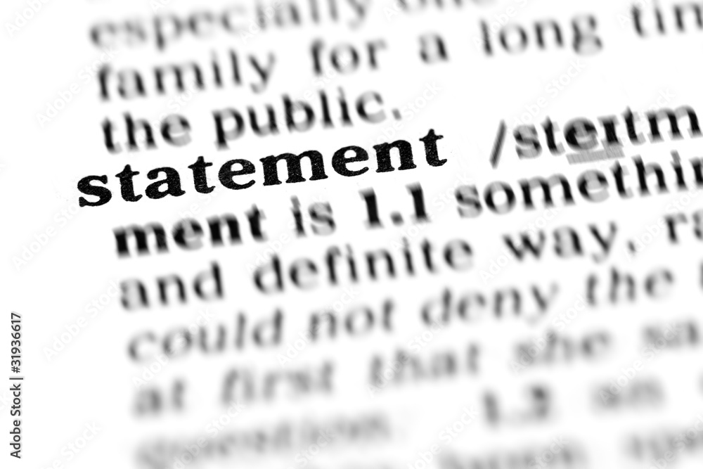 statement (the dictionary project) statement (the dictionary project)