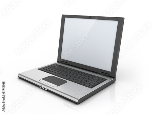 notebook, laptop, netbook isolated on white