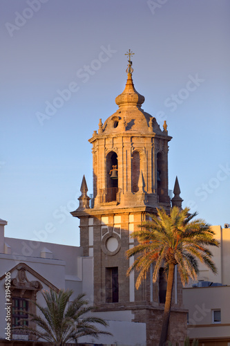 Church in sunset..