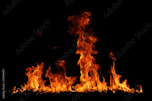 Fire flames isolated on black background #31946457