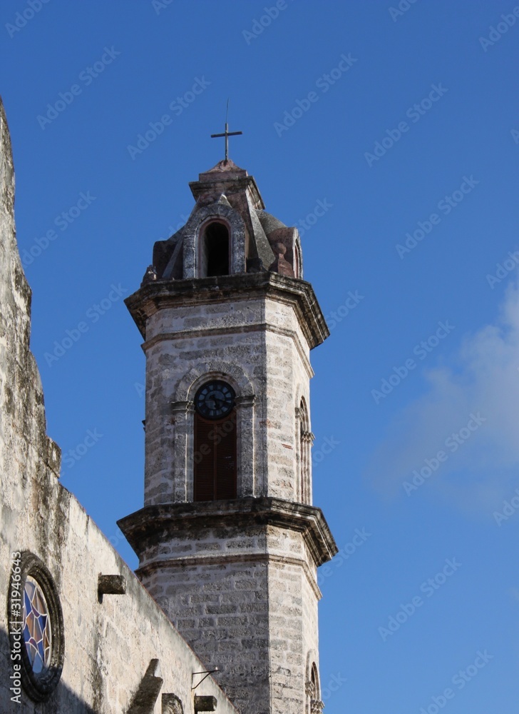 Clocher d'église à La Havane, Cuba