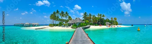 Obraz  z motywem Maldives island Panorama