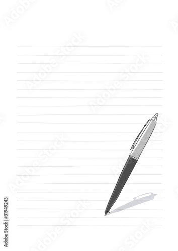 Letter and pen