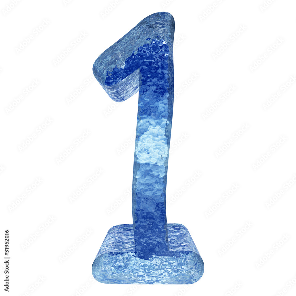 High resolution conceptual blue water or ice font isolated High resolution conceptual blue water or ice font isolated