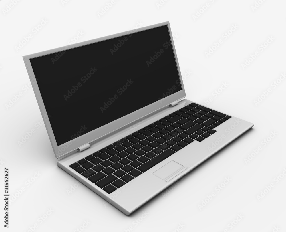 Laptop, modern computer detailed vector illustration Laptop, modern computer detailed vector illustration