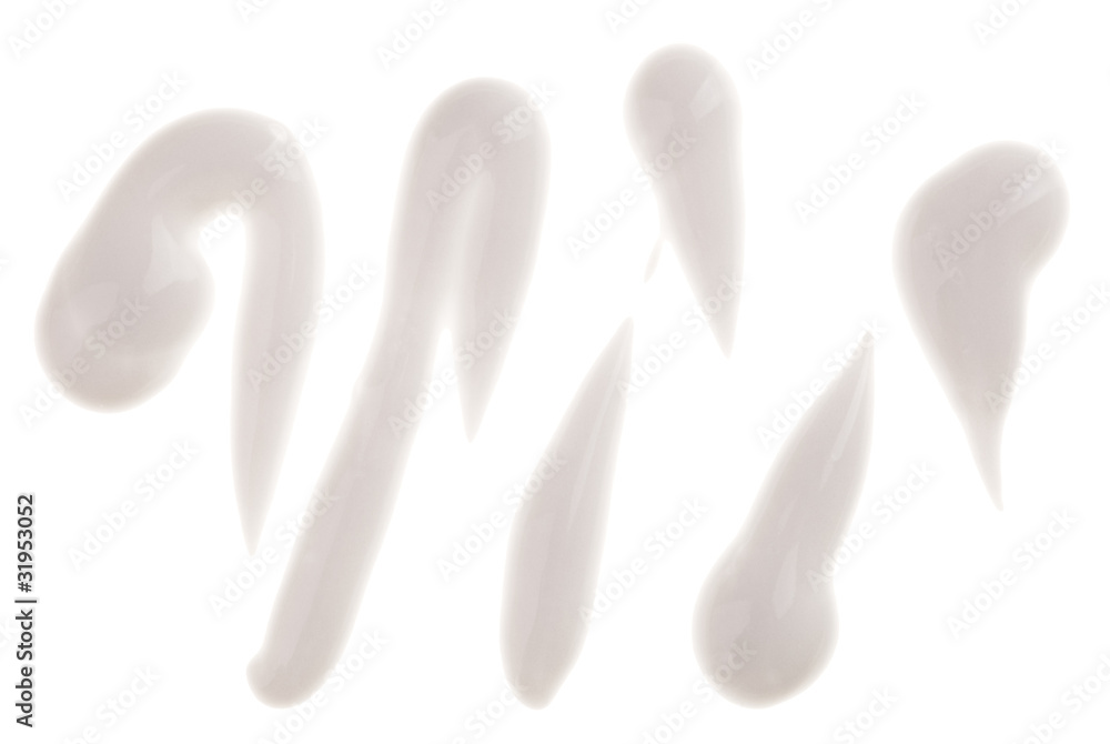 Face moisturizer (cream) sample, isolated on white Face moisturizer (cream) sample, isolated on white