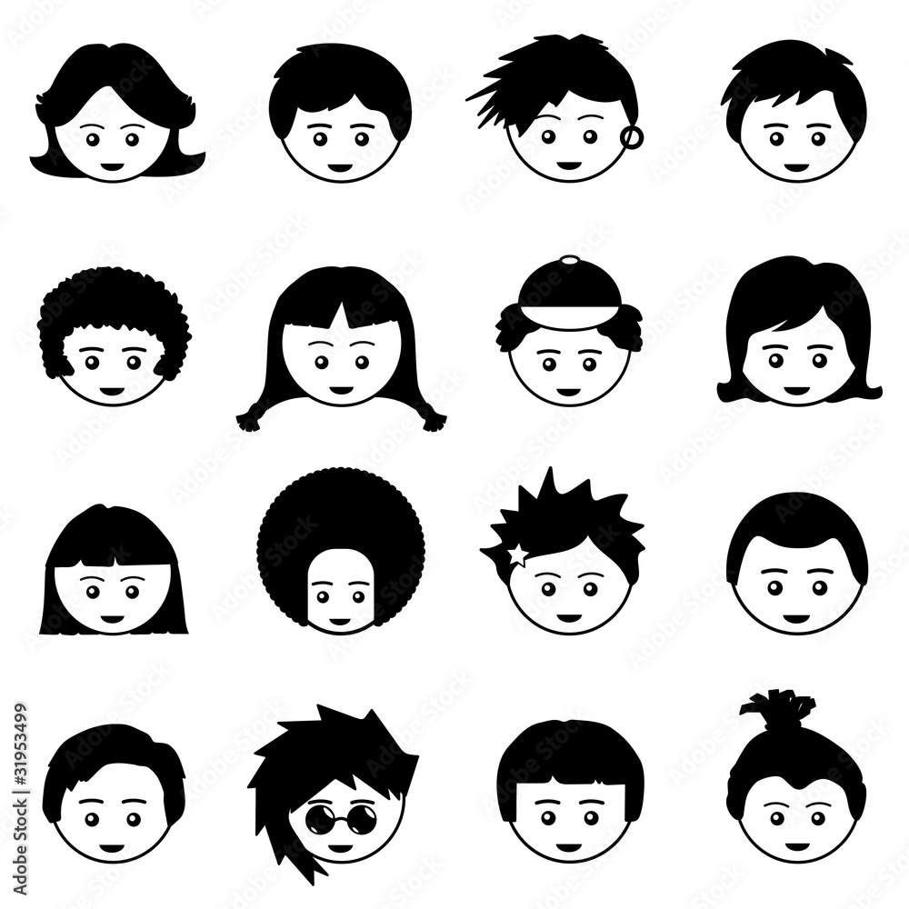 Fototapeta premium kids faces