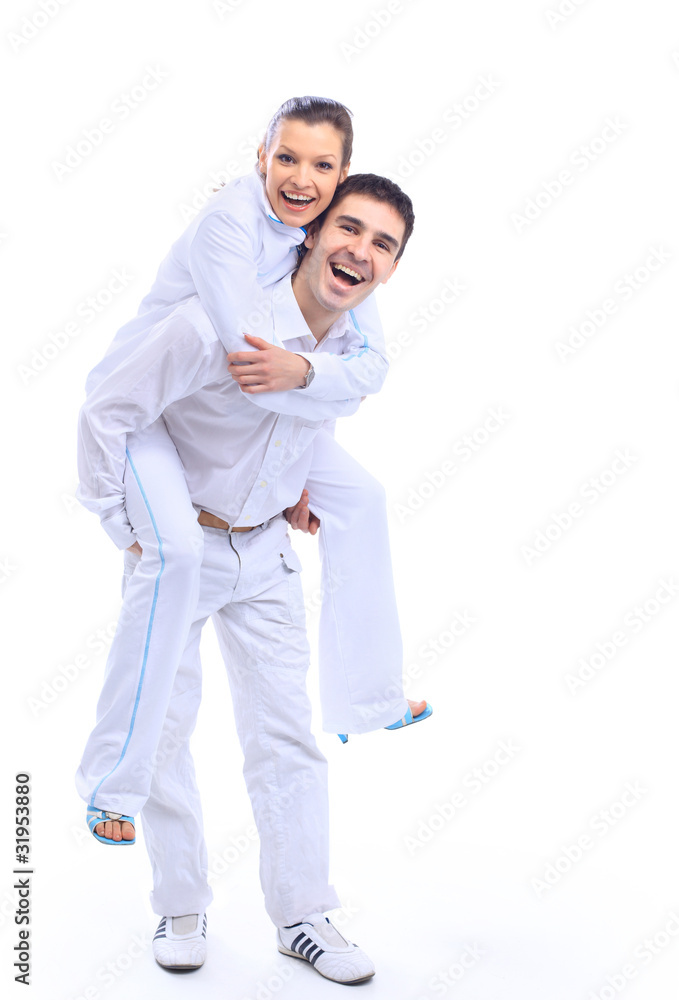 Portrait of a happy young couple having fun together Portrait of a happy young couple having fun together