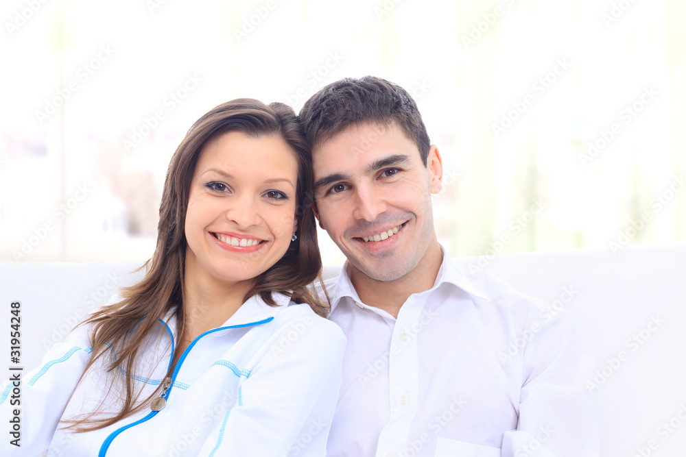 Closeup portrait of pretty girl embracing her handsome Closeup portrait of pretty girl embracing her handsome