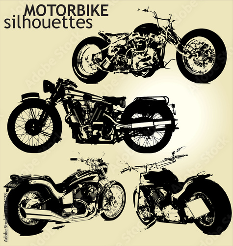 motorbike silhouettes