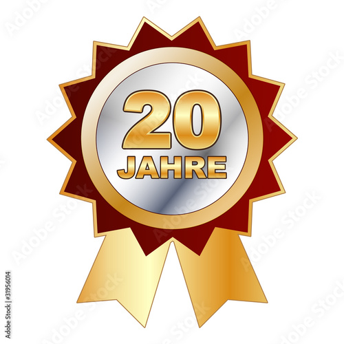 20 Jahre - Schild, Siegel, Aufkleber