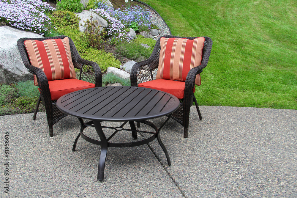 Patio furniture in the garden Patio furniture in the garden