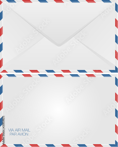 Envelope, back and front view