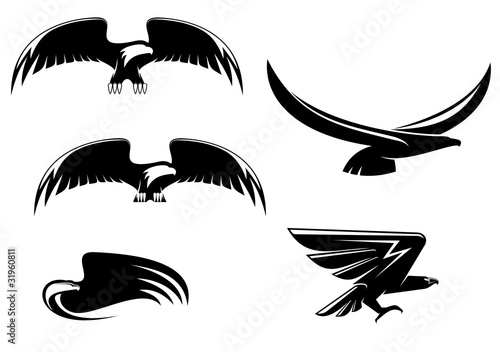 Heraldry eagle symbols and tattoo