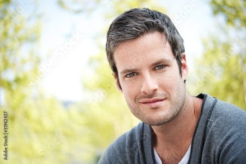 Handsome man outdoors