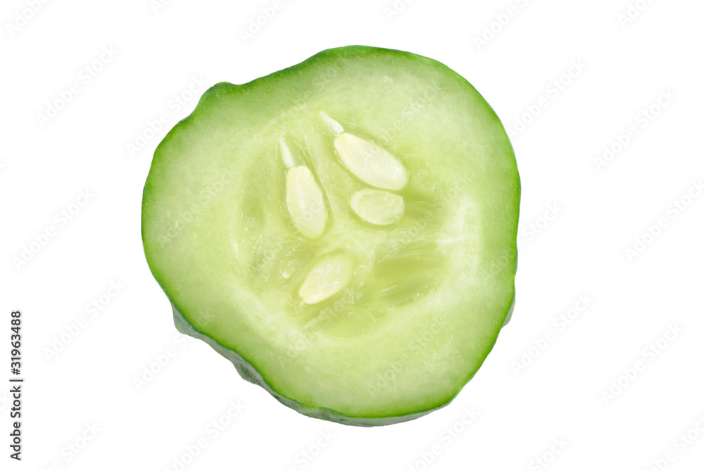 cucumber sliced isolated on white background. cucumber sliced isolated on white background.