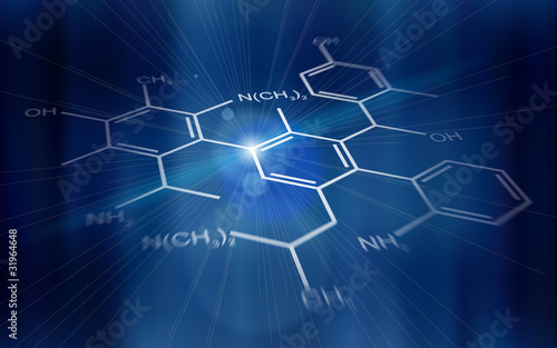 technology background: chemical formulas