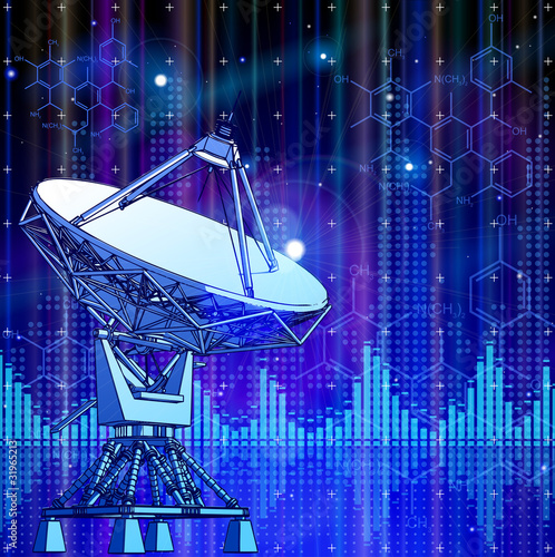 satellite dishes antenna - doppler radar, blue planet & electrom